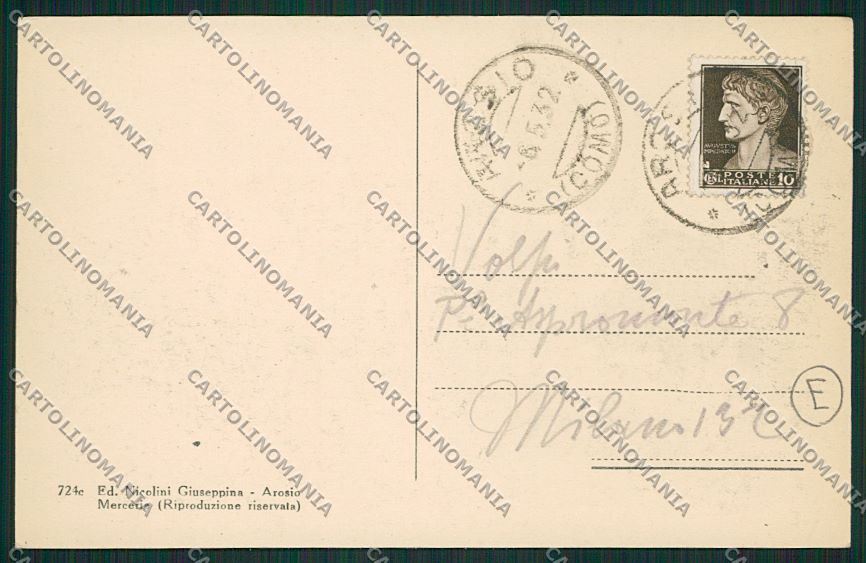 Como Arosio cartolina QK3711 – retro
