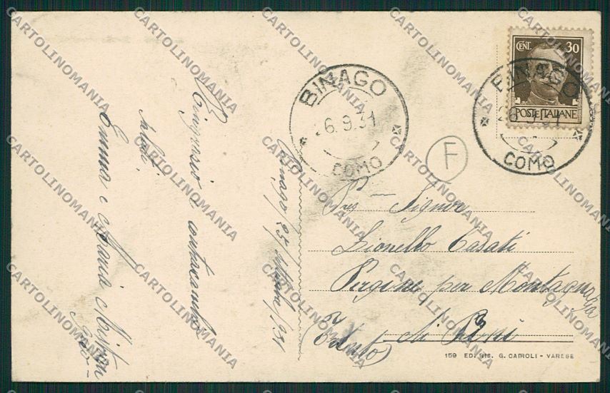 Como Binago cartolina QK3716 – retro
