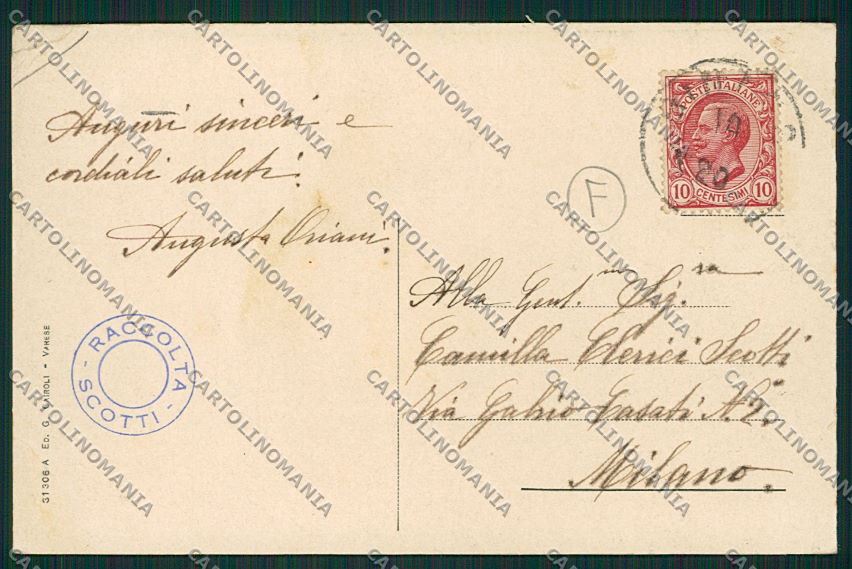 Como Binago PIEGHINA cartolina QK3719 – retro