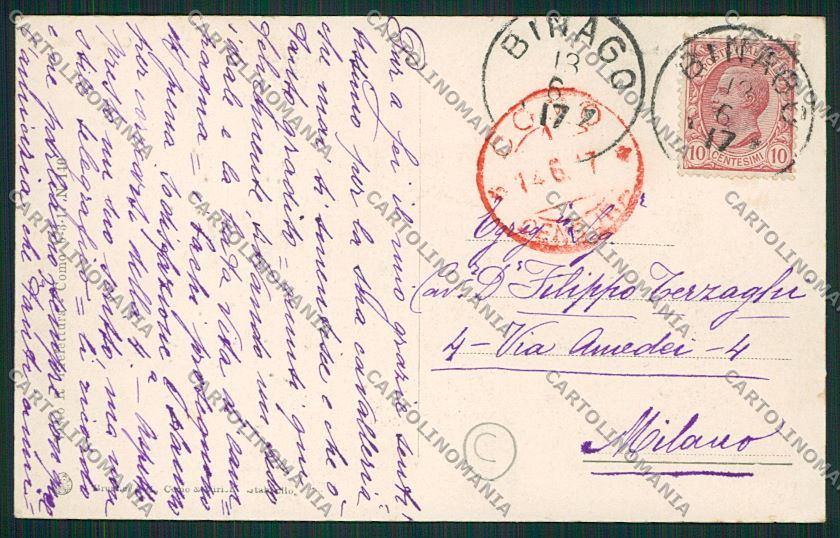 Como Binago cartolina QK3722 – retro
