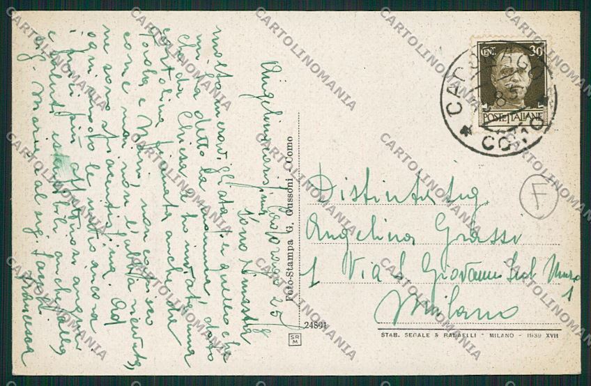 Como Cadorago cartolina QK3738 – retro
