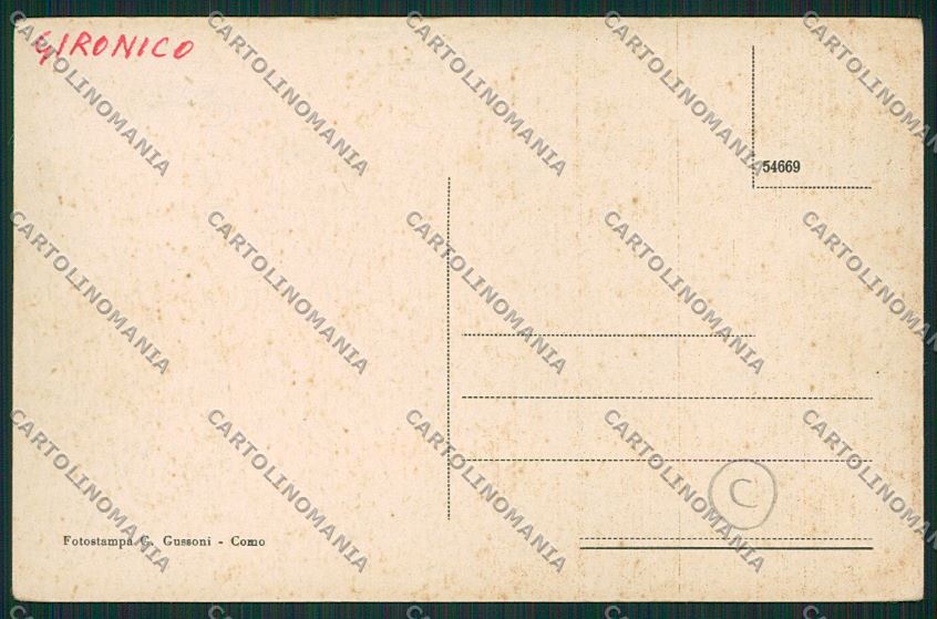 Como Gironico cartolina QK3752 – retro