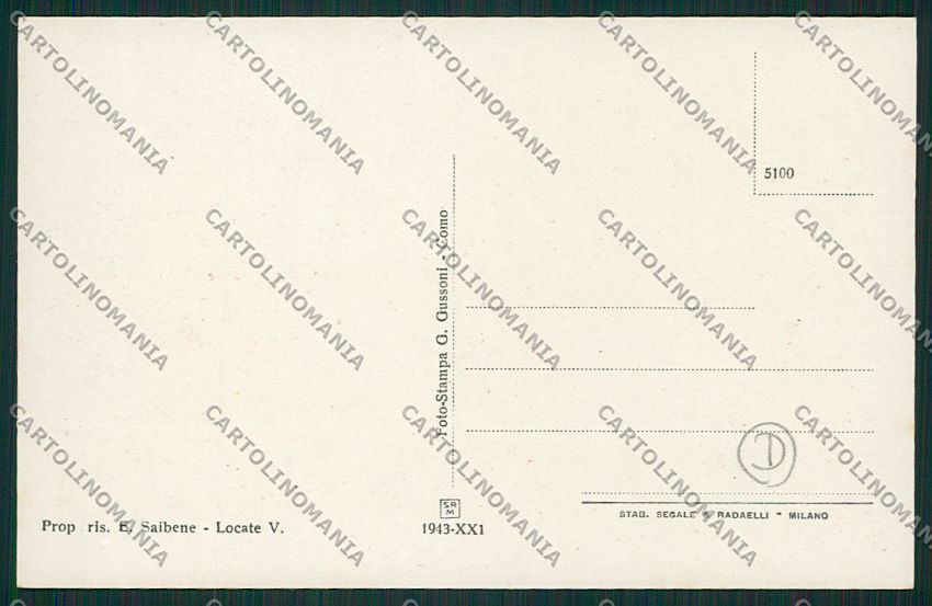 Como Locate Varesino cartolina QK3757 – retro
