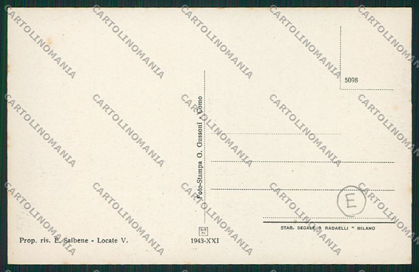 Como Locate Varesino cartolina QK3759 – retro