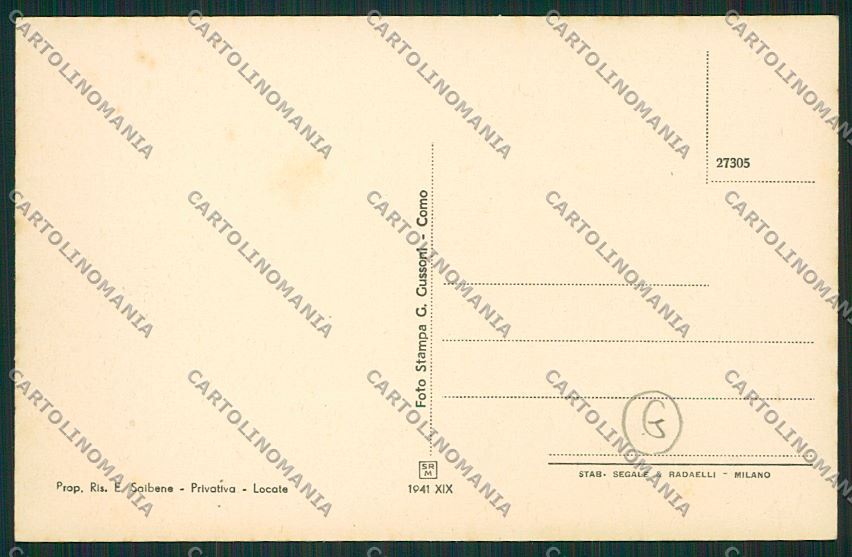 Como Locate Varesino cartolina QK3763 – retro