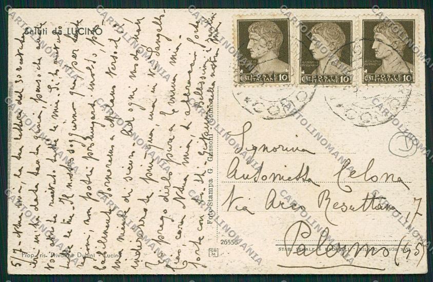 Como Montano Lucino cartolina QK3772 – retro