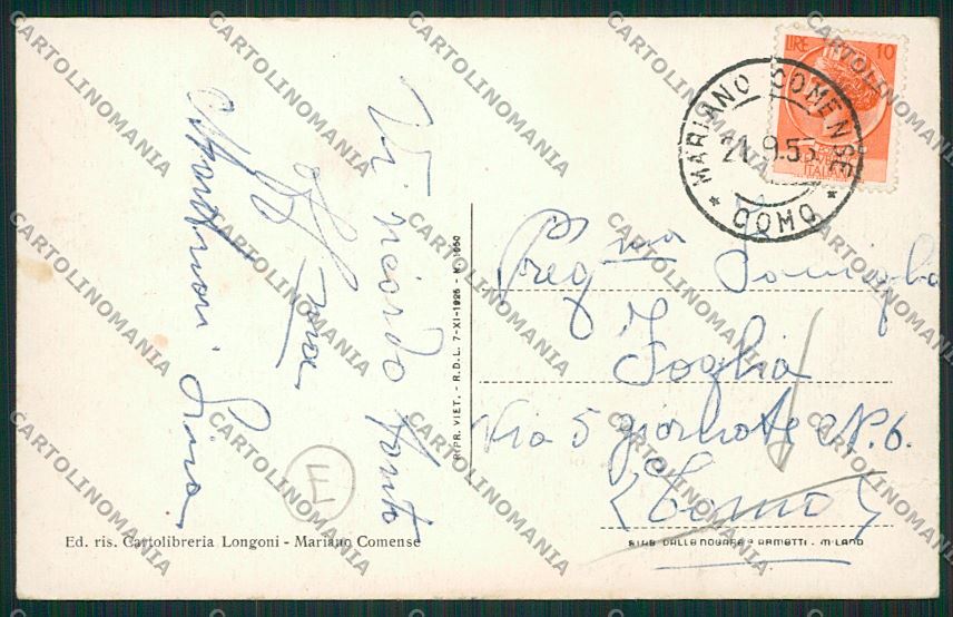 Como Mariano Comense PIEGA cartolina QK3781 – retro