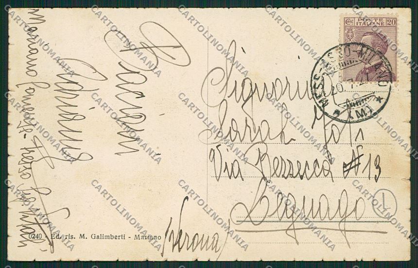Como Mariano Comense Saluti da Stazione Treno cartolina QK3787 – retro