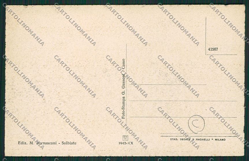 Como Solbiate cartolina QK3863 – retro