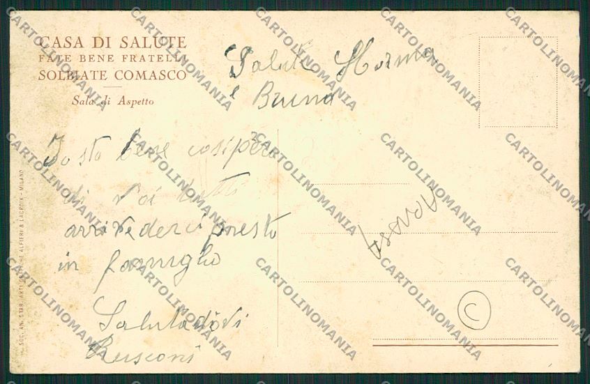 Como Solbiate ABRASA cartolina QK3865 – retro