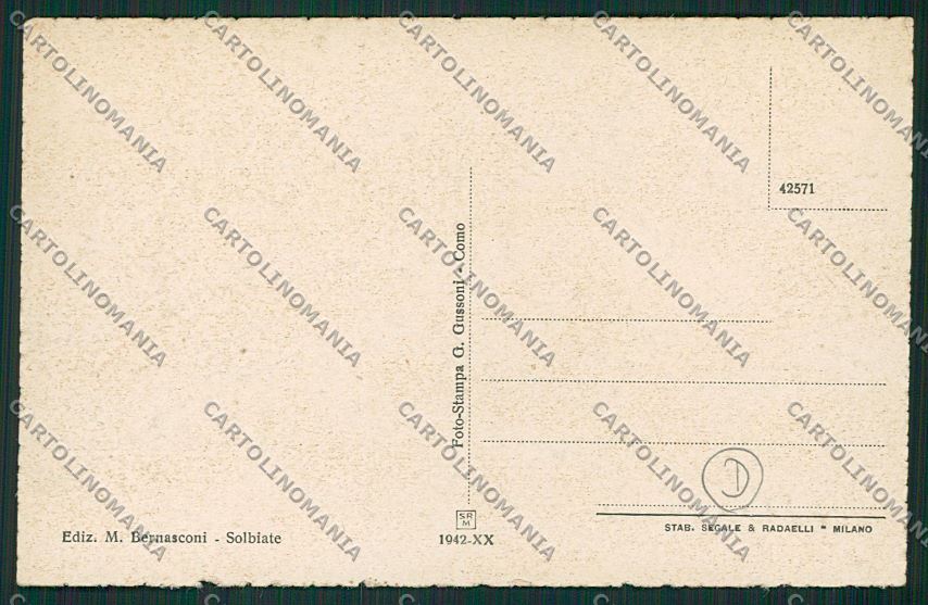 Como Solbiate cartolina QK3868 – retro