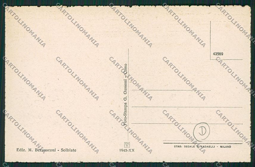 Como Solbiate cartolina QK3869 – retro