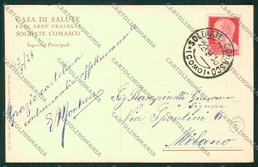 Como Solbiate cartolina QK3872 – retro