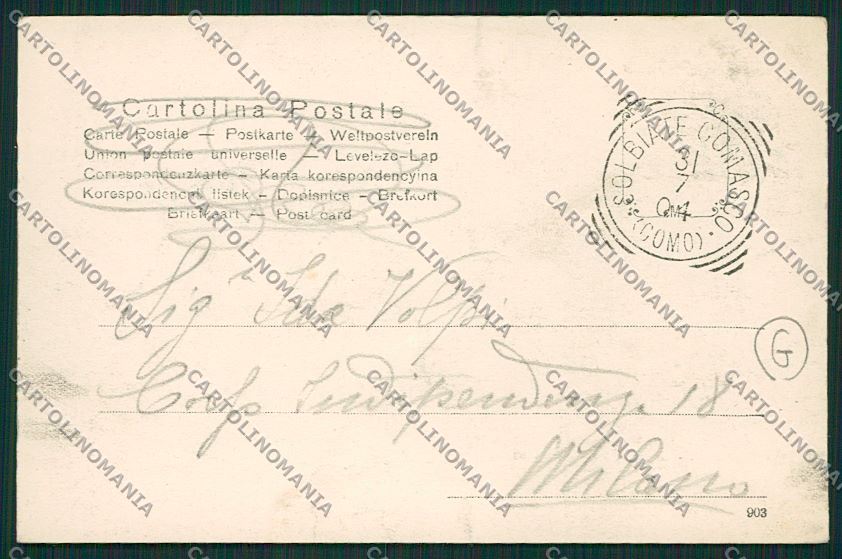 Como Solbiate cartolina QK3877 – retro