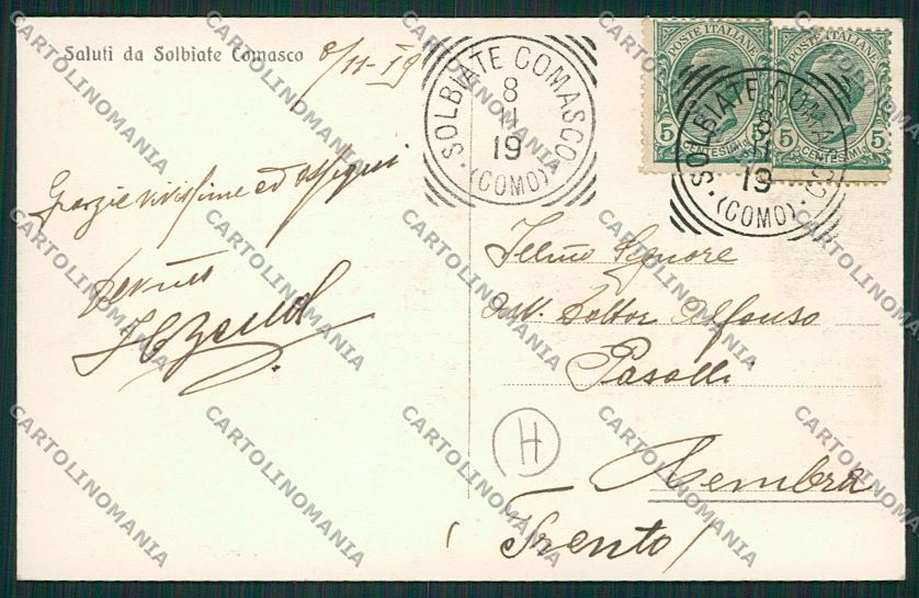 Como Solbiate cartolina QK3880 – retro