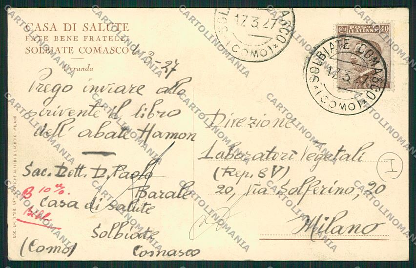 Como Solbiate cartolina QK3881 – retro