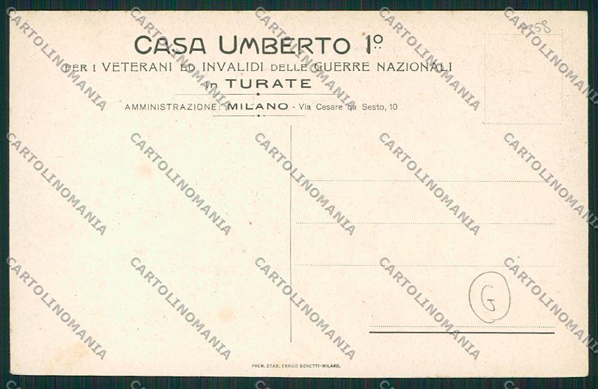 Como Turate Casa Veterani Militari cartolina QK3922 – retro