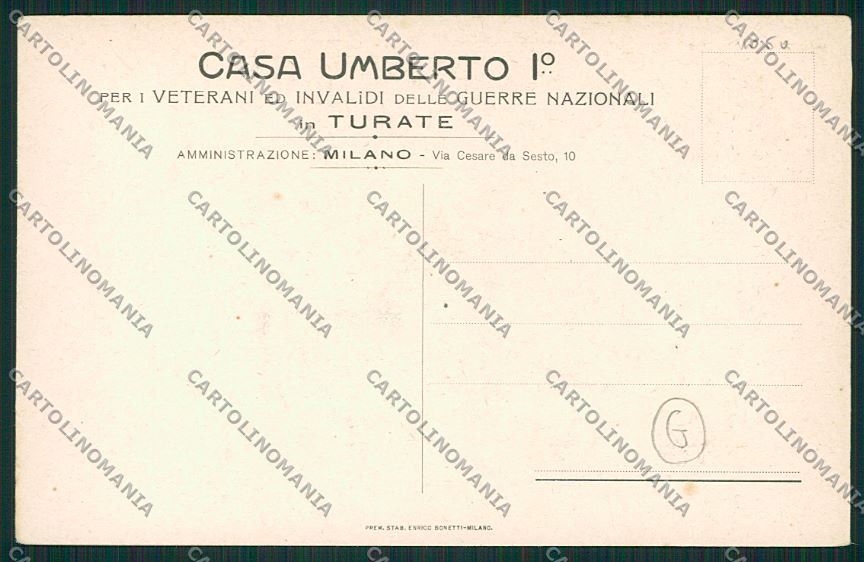 Como Turate Casa Veterani Militari cartolina QK3923 – retro