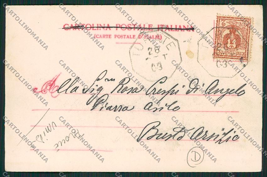 Como Turate Casa Veterani Militari TRACCE UMIDO cartolina QK3924 – retro