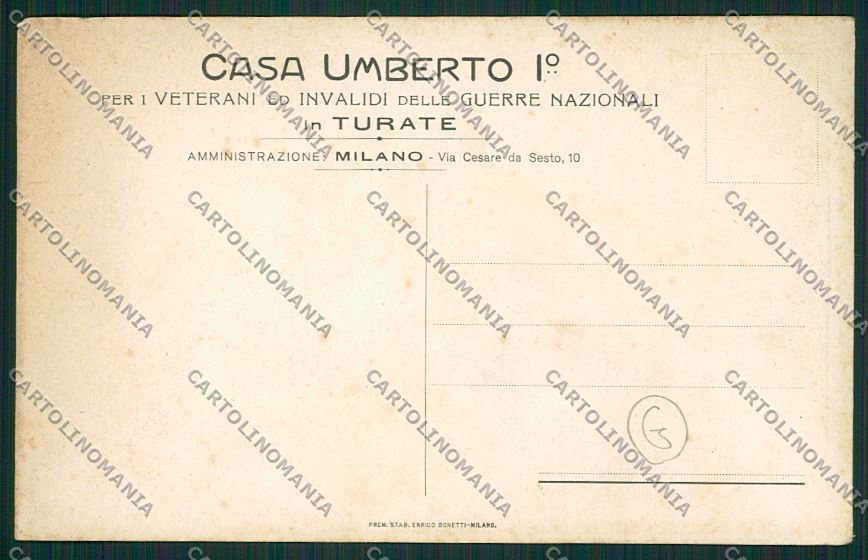Como Turate Casa Veterani Militari cartolina QK3932 – retro
