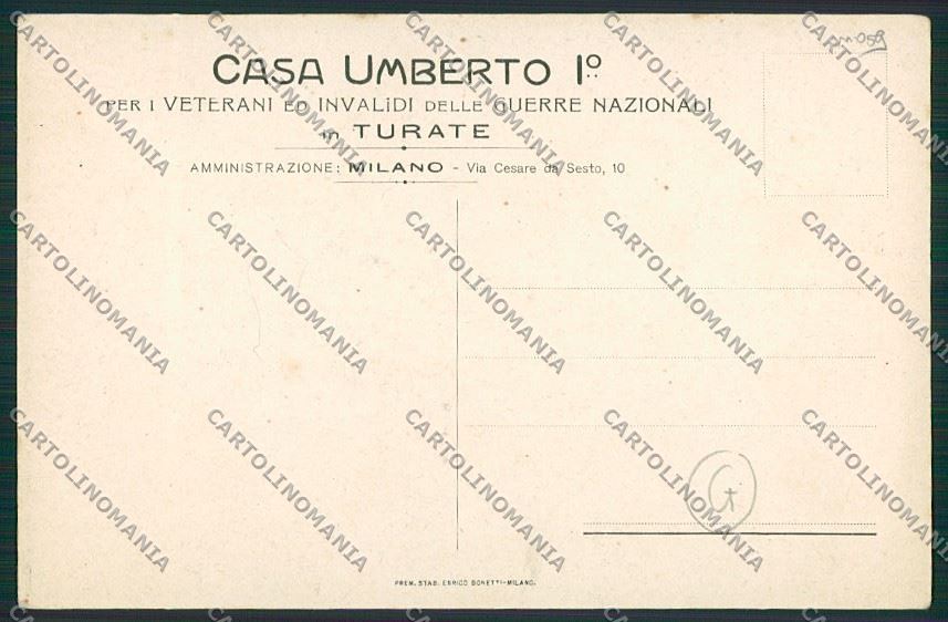 Como Turate Casa Veterani Militari cartolina QK3944 – retro