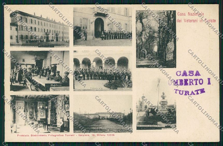 Como Turate Casa Veterani Militari cartolina QK3945 – fronte