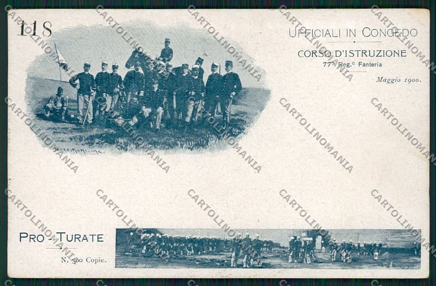 Como Turate Militari Fanteria cartolina QK3947 – fronte