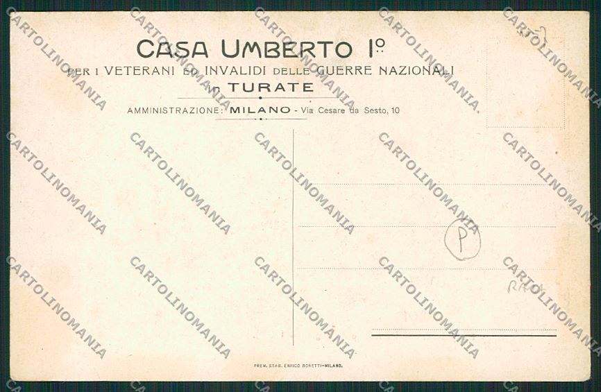 Como Turate Casa Veterani Militari cartolina QK3948 – retro