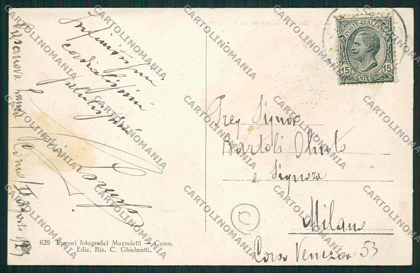 Como Valmorea Casanova Lanza cartolina QK3966 – retro