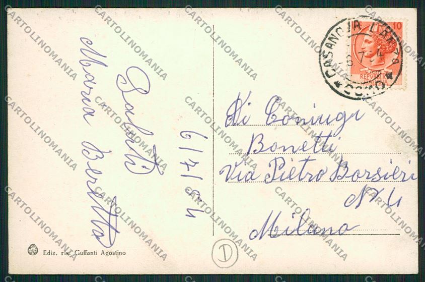 Como Valmorea Casanova Lanza cartolina QK3967 – retro