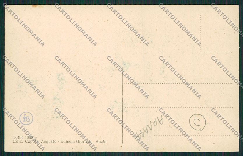 Roma Anzio ABRASA cartolina QK3977 – retro