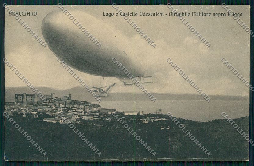Roma Bracciano Dirigibile RIPARATA cartolina QK3990 – fronte