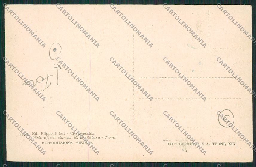 Roma Civitavecchia FORO cartolina QK4011 – retro