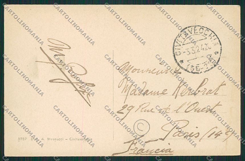 Roma Civitavecchia cartolina QK4012 – retro