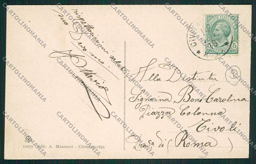 Roma Civitavecchia cartolina QK4027 – retro