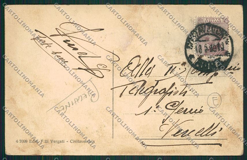Roma Civitavecchia PIEGHINE cartolina QK4031 – retro