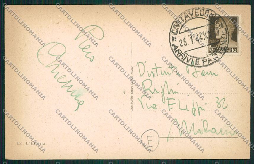 Roma Civitavecchia cartolina QK4032 – retro