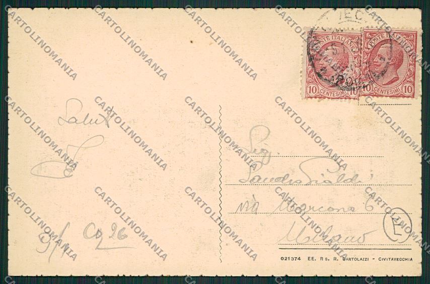 Roma Civitavecchia cartolina QK4034 – retro