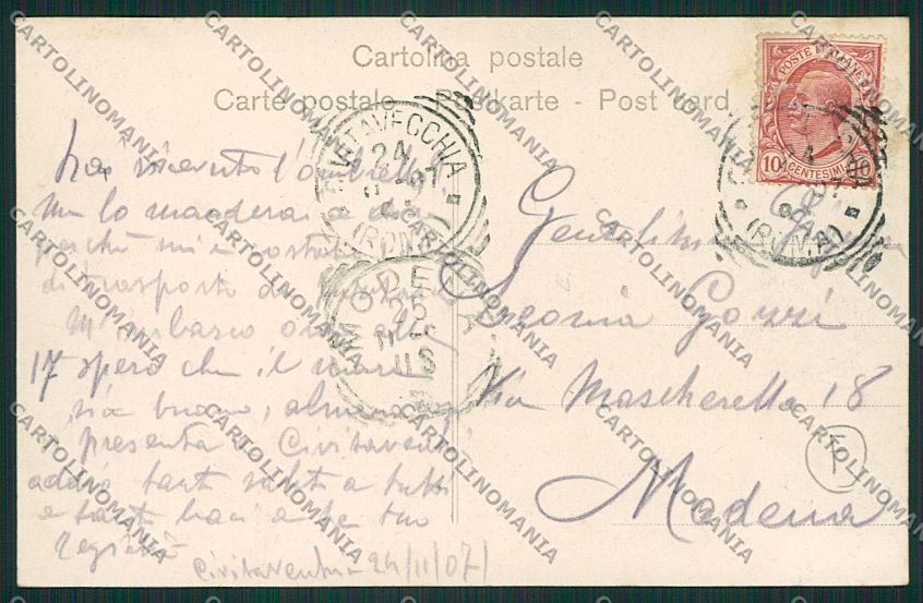 Roma Civitavecchia Alterocca 4296 cartolina QK4047 – retro