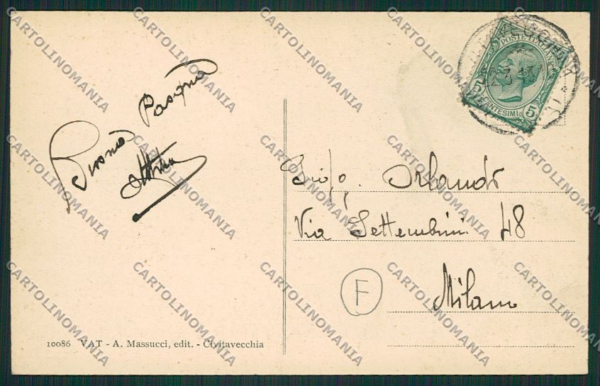 Roma Civitavecchia cartolina QK4049 – retro