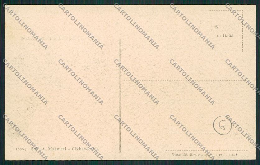 Roma Civitavecchia Garibaldi Dirigibile cartolina QK4054 – retro