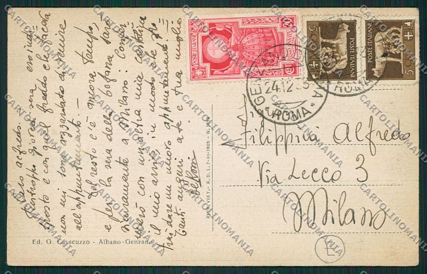 Roma Genzano cartolina QK4064 – retro