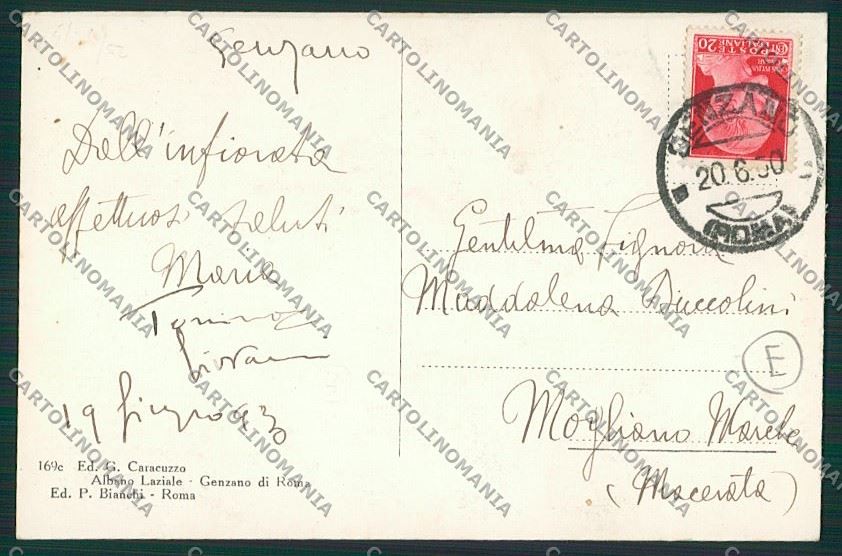 Roma Genzano cartolina QK4065 – retro