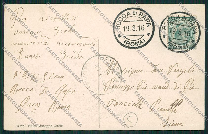 Roma Rocca di Papa cartolina QK4070 – retro