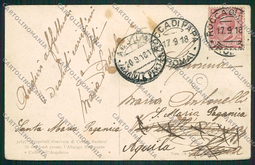 Roma Rocca di Papa cartolina QK4072 – retro