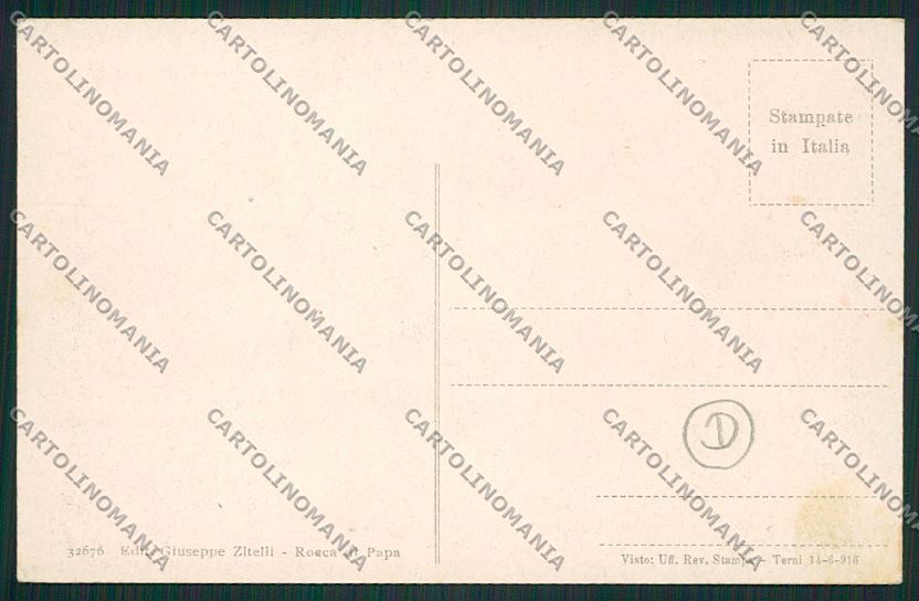 Roma Rocca di Papa cartolina QK4074 – retro