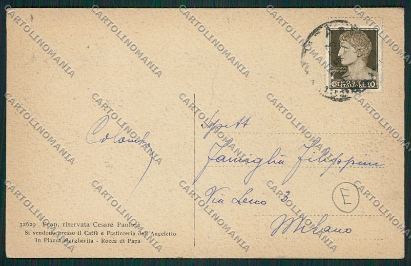 Roma Rocca di Papa PIEGHINE cartolina QK4076 – retro