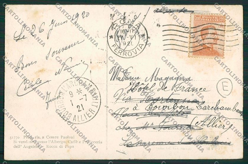Roma Rocca di Papa Funicolare cartolina QK4077 – retro
