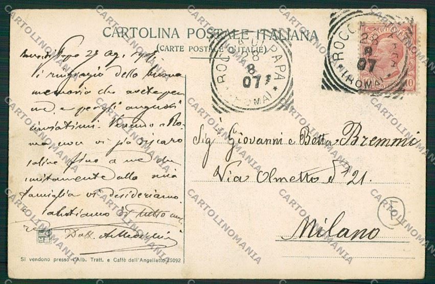Roma Rocca di Papa Funicolare cartolina QK4078 – retro