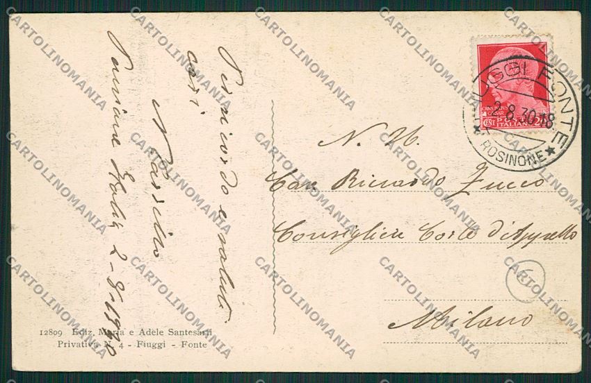 Frosinone Fiuggi cartolina QK4129 – retro